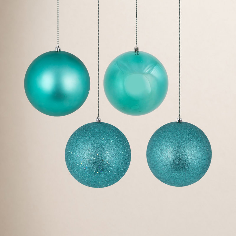 Shatterproof Bauble, Teal, 10" H x 10" W x 10" D