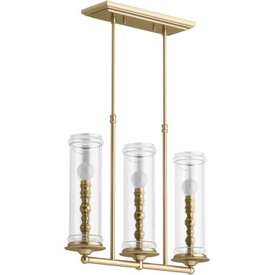3 - Light Kitchen Island Rectangle Chandelier