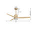52 In. 3 Solid Wood Blades Indoor Ceiling Fan With Led Light-1058366229