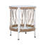 Table d'appoint d'extérieur 17,61 "avec magnétisme bohémien, plateau de table en corde tissée et structure thermolaquée pour les délices de la piscine dans la rouille Aura - Verre lisse facile à nettoyer