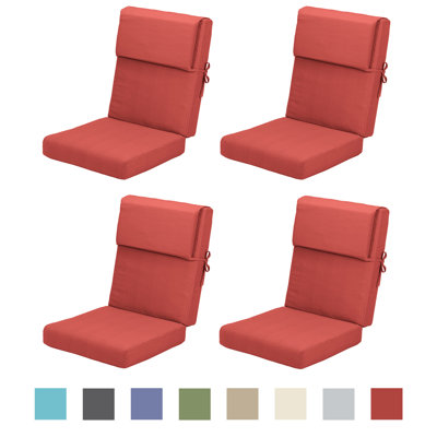 Ensemble de 4 coussins de chaise d'extérieur