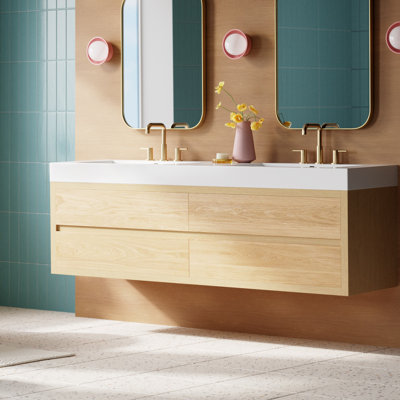 Vali 71.7'' Double Bathroom Vanity with Composite Top