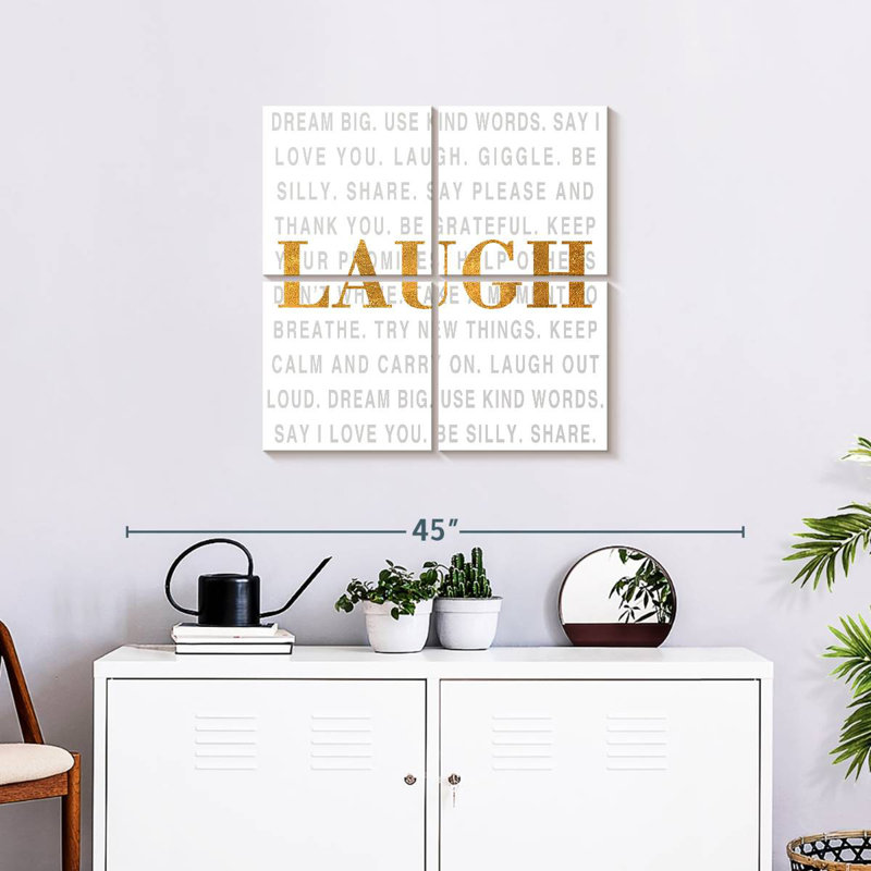 Tergel Gold Love Type Laugh, H 26 po x l 26 po