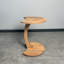 Kalavasos C-Shaped Round Side Table with Rolling Wheels-1180503777
