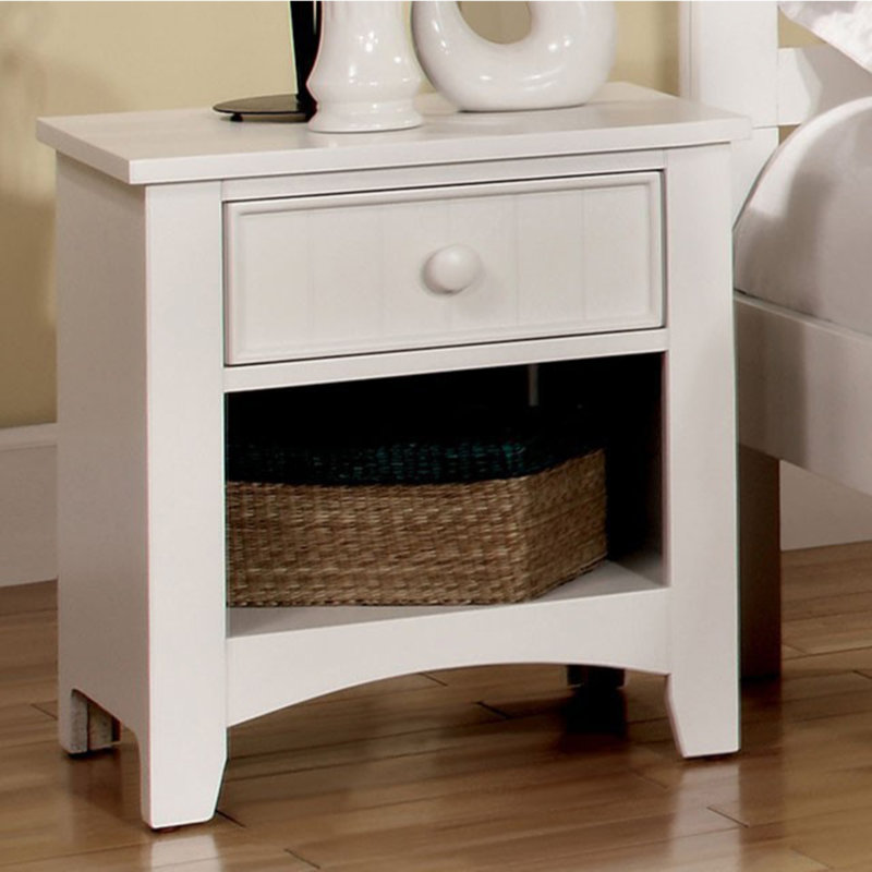 Gailyn 19'' W Wood Nightstand, White