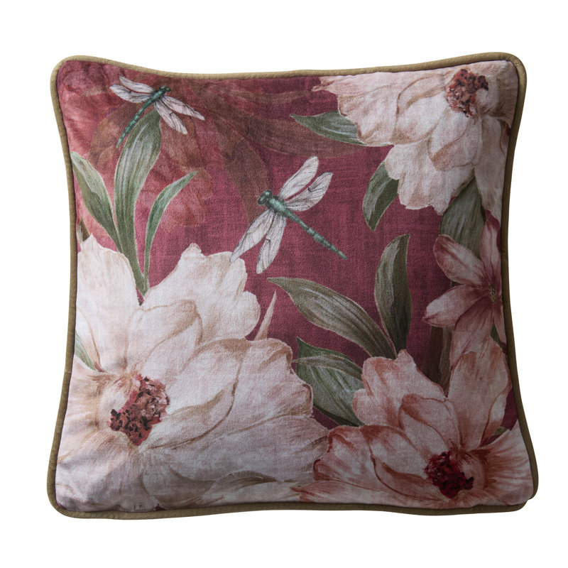 Melker Animal Print Square Cushion, Wine