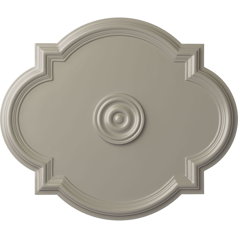 Médaillon de plafond Endurathane Brontes, diamètre extérieur 25 1/2 po x P 5 1/2 po (convient aux auvents jusqu'à 3 5/8 po), finition en nuage peinte à la main