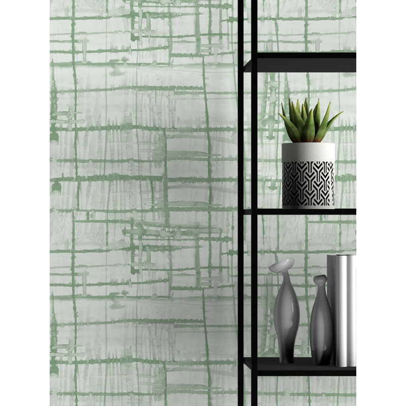 Rouleau de papier peint L 33 pi x l 20,5 po Susan Hable Painterly, Vert