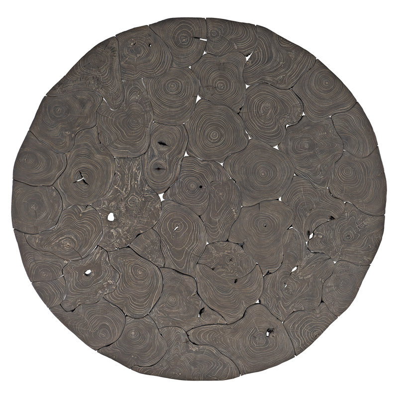 Madura 60'' Round Teak Dining Table in Smoked Truffle