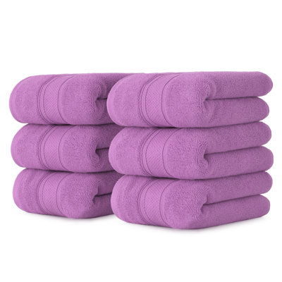 6 Pieces Hand Towel Set 16"x28", 100% Cotton Highly Absorbent Hand Towels for Bathroom Gym Spa Hotel
