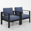 Chaise de patio en aluminium 2 pièces-88682230