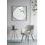 Miroir coquelicot 32 x 1 x 32 po avec cadre en métal doré de style contemporain pour salle de bain