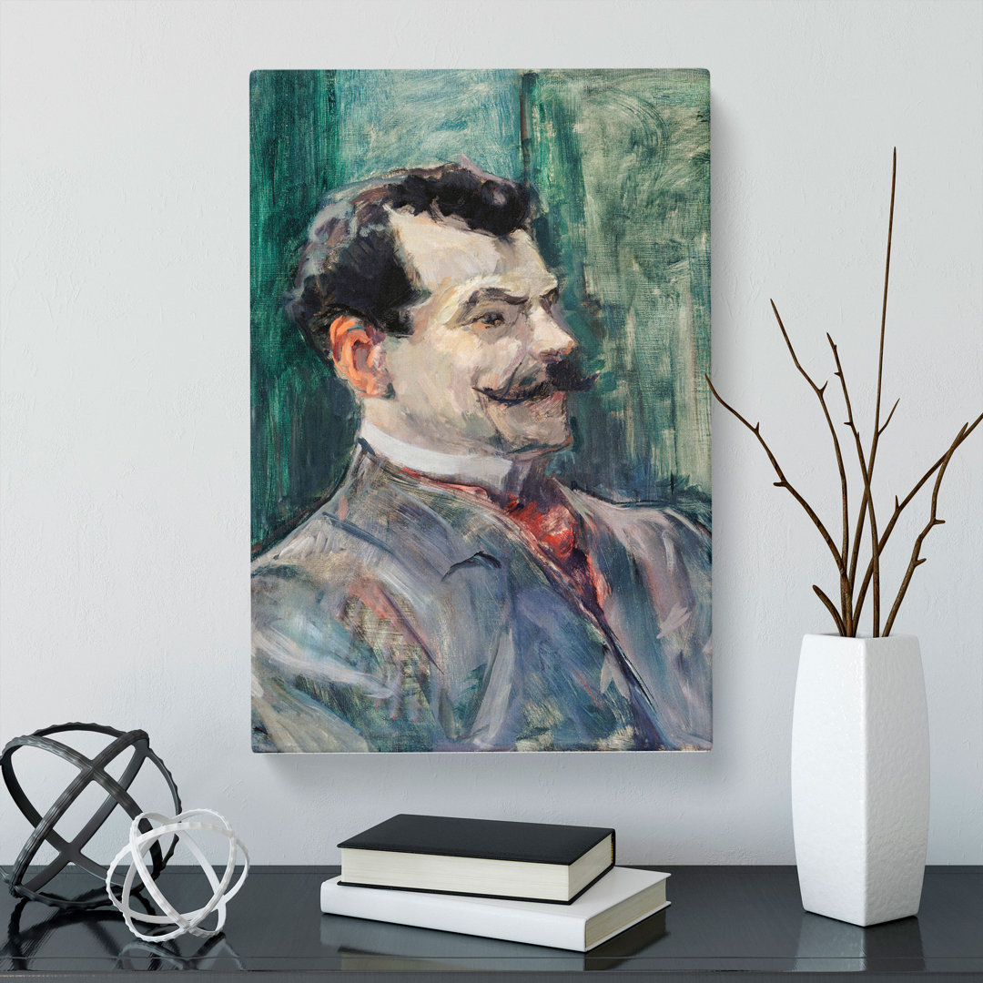 Portrait Of Andre Rivoire by Henri De Toulouse-Lautrec - Wrapped Canvas