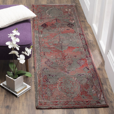 Tapis rétro performance rétro touffeté à la main Oushak