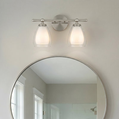 Vivienne 2-Light Brushed Nickel Vanity Light