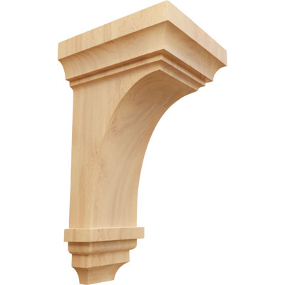 7"W x 7 3/4"D x 14"H Jumbo Jefferson Wood Corbel, Red Oak (2-Pack)