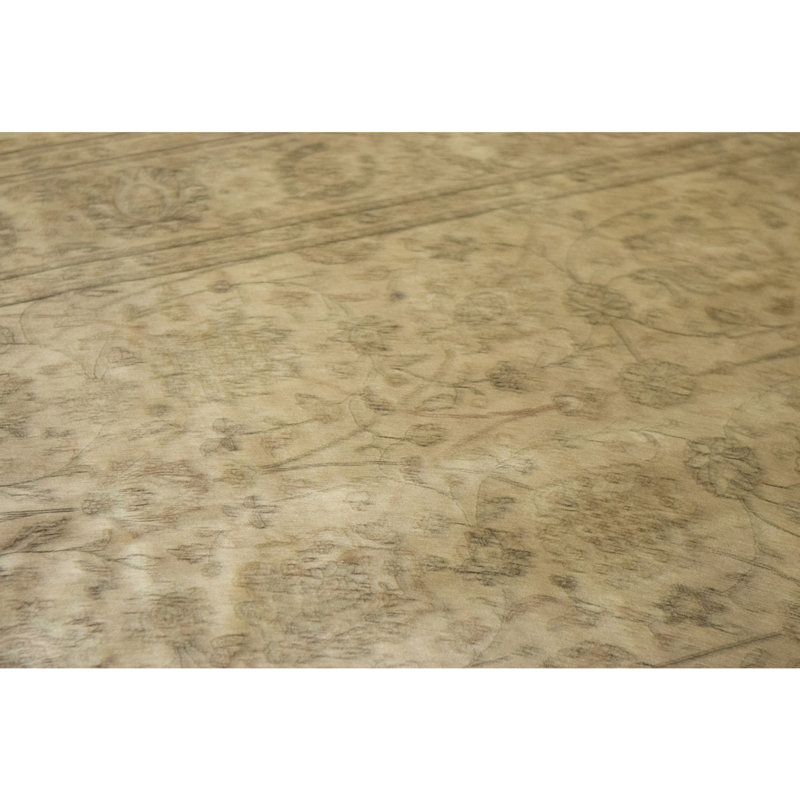 Hand Knotted Wool Area Rug in Gold