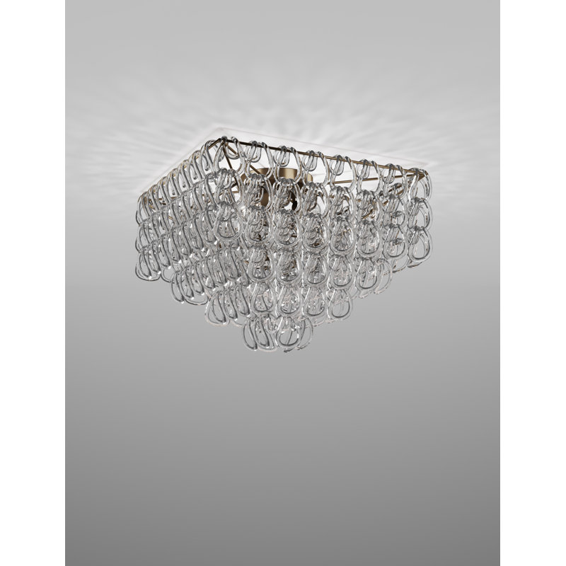 Giogali 4 - Light Flush Mount, Matte Bronze, Crystal Transparent