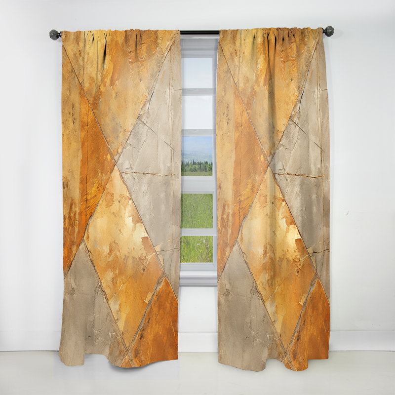 Keim - Tile Curtain - Room Darkening Abstract Curtain - 1 Panels, 52" W x 84" L