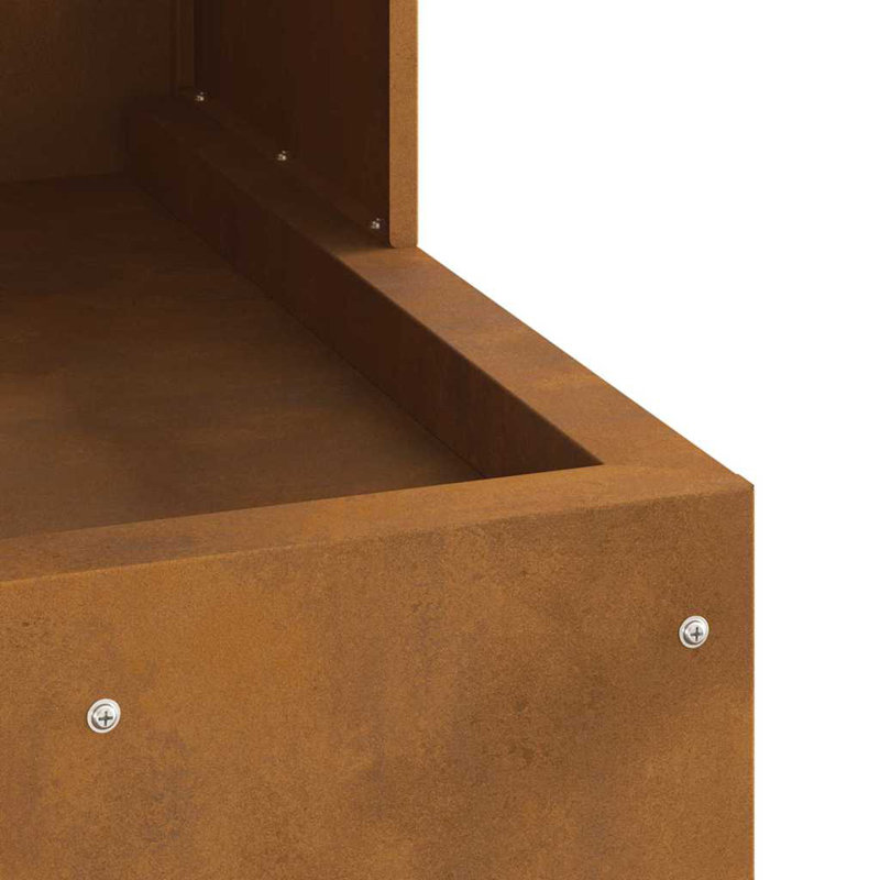 Modern Outdoor Fire Pit, Brown