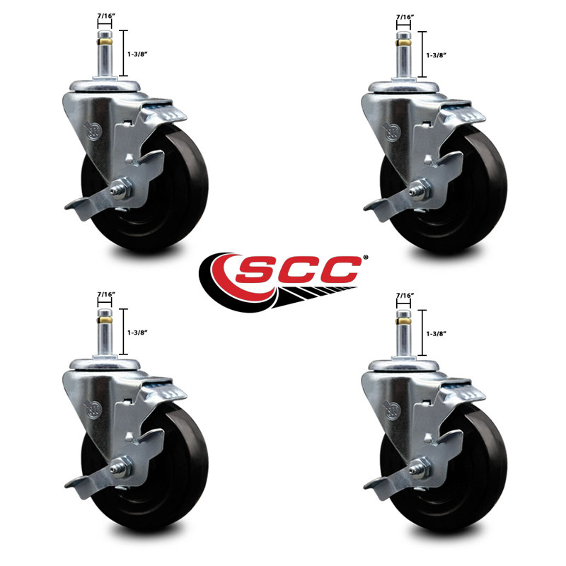 Hard Swivel Grip Ring Stem Caster