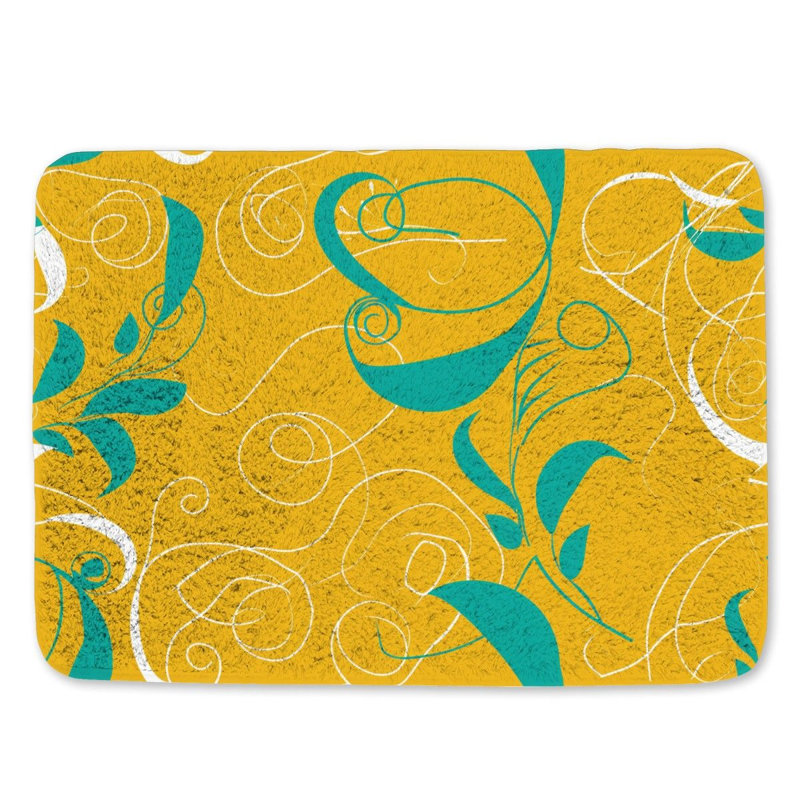 Alwigh Microfiber / Microsuede Non-Slip Bath Mat, 17"W x 24"L