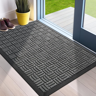 Front Door Mat, Heavy Duty Durable Welcome Mat For Outdoor Indoor, Dirt Trapper Waterproof Super Absorbent Door Mat