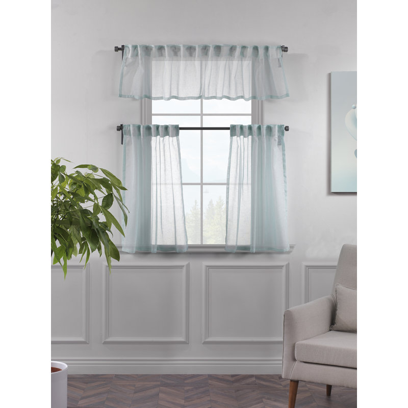 Tailored Kitchen Curtain, Ecru, 24" W x 36" L