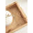 Burlwood Rectangle Tray with Handles