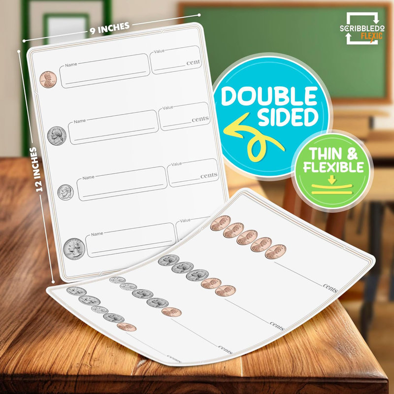 Petit tableau blanc Scribbledo Coin Coin 9 po x 12 po