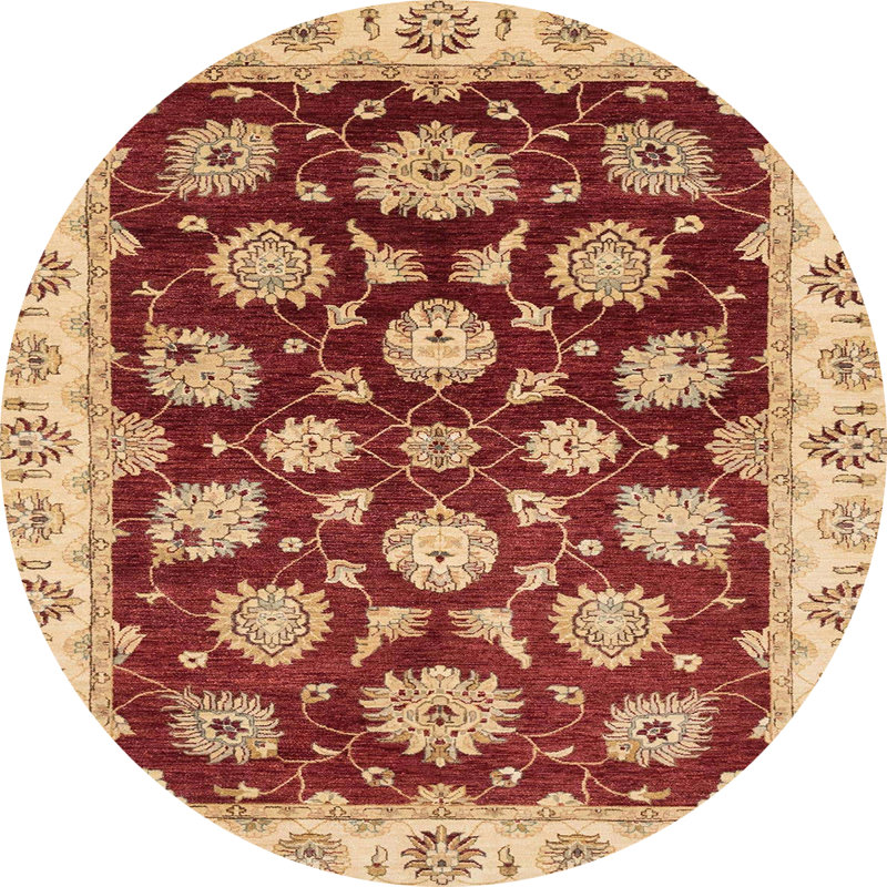 Tapis multicolore à motif abstrait Adalisse, Rond 6 pi