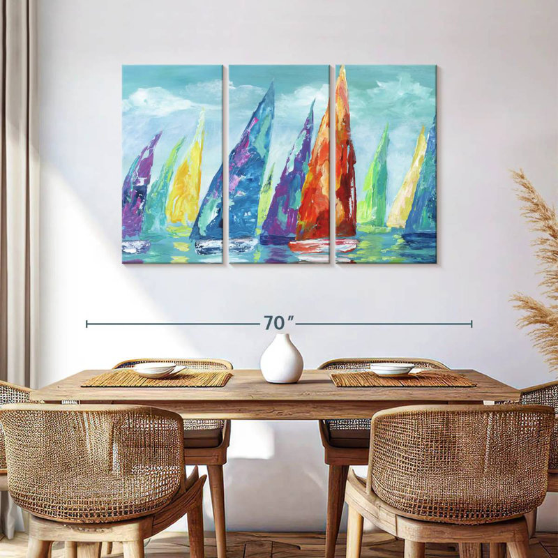 Mehar Fine Day Sailing II, 36" H x 57" W