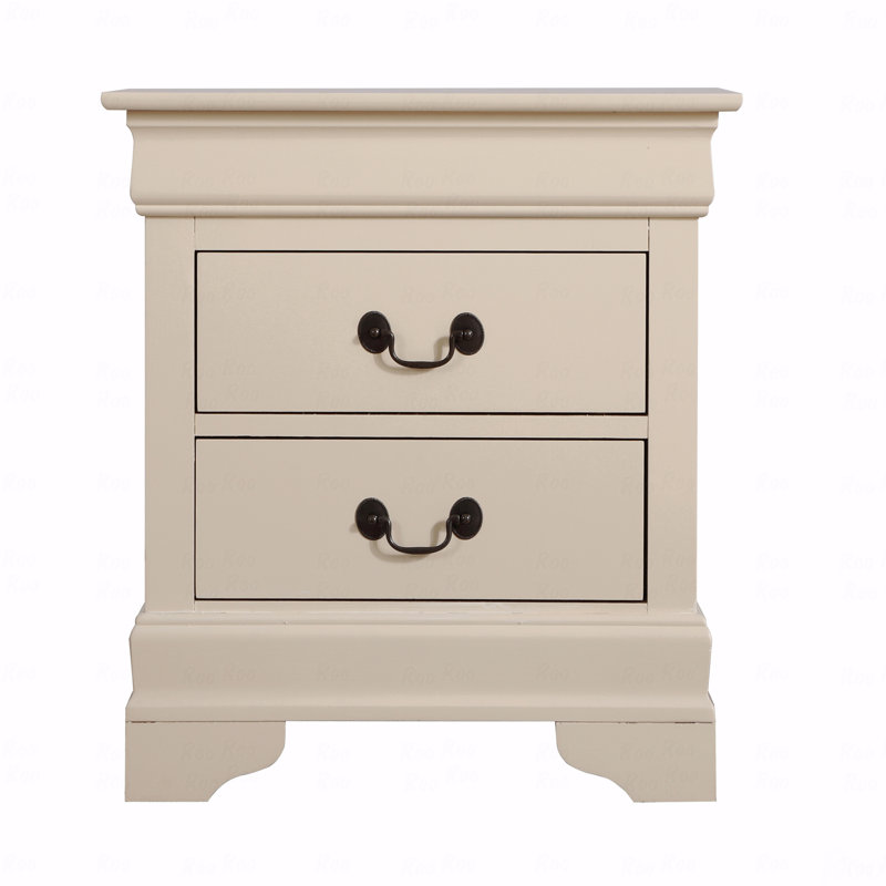 Nanhey Wooden Nightstand, Dark Beige