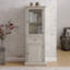 Armoire de rangement, moderne, vitrée, porte vitrée, haute avec portes et tablettes - Buffet autoportant polyvalent avec tiroir-209124354
