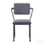 Chaise de bureau rembourrée grise à dossier ouvert-130145903-130145905