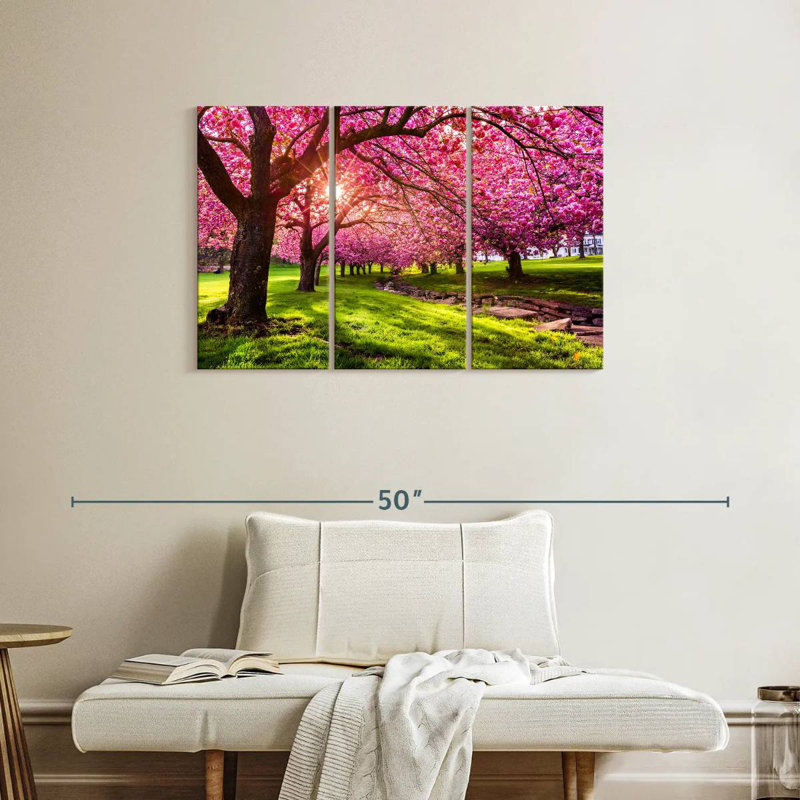Jardin de fleurs de cerisier Harnek, H 24 po x l 38 po