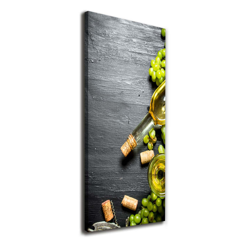 Grapes And Wine - Wrapped Canvas Print