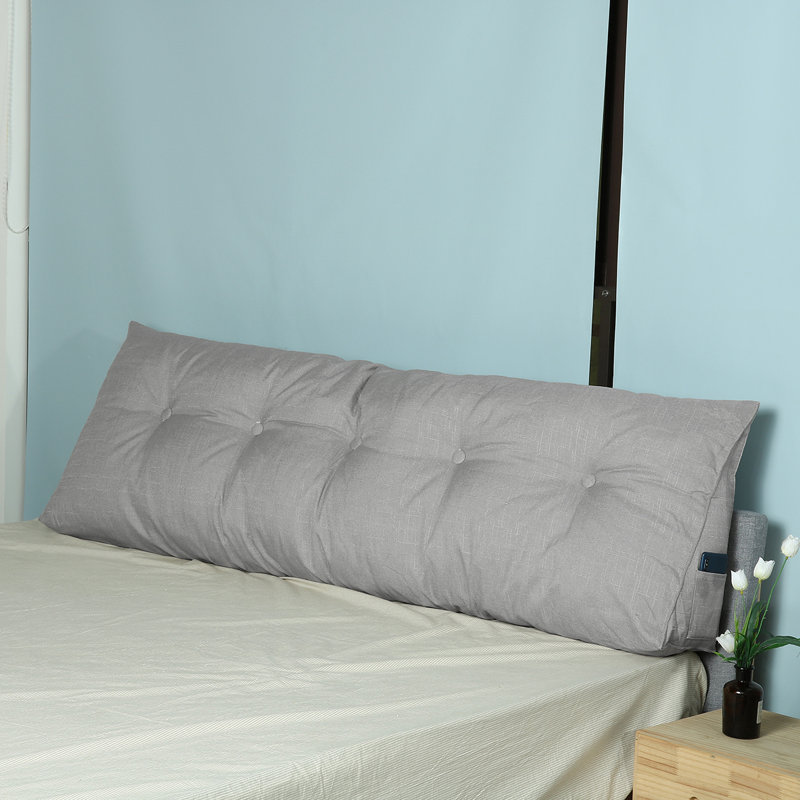 Coussin Wedge, Gris, H 7,87 po x l 70,87 po x P 19,69 po