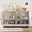 Buffet 60 "en rotin - Buffet de rangement de ferme avec 4 portes et tablettes réglables, console tissée-1050096573