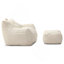 Fauteuil à billes en peluche avec accoudoirs et repose-pieds Giant-1730385081