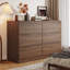 Commode moderne 47,2 po en bois avec 6 tiroirs-637242815
