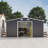 Outdoor metal Shed with Windows and vents-117199908