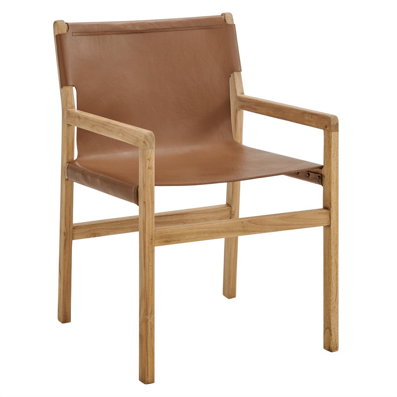 Sonora Leather Dining Chair, Chestnut Tan