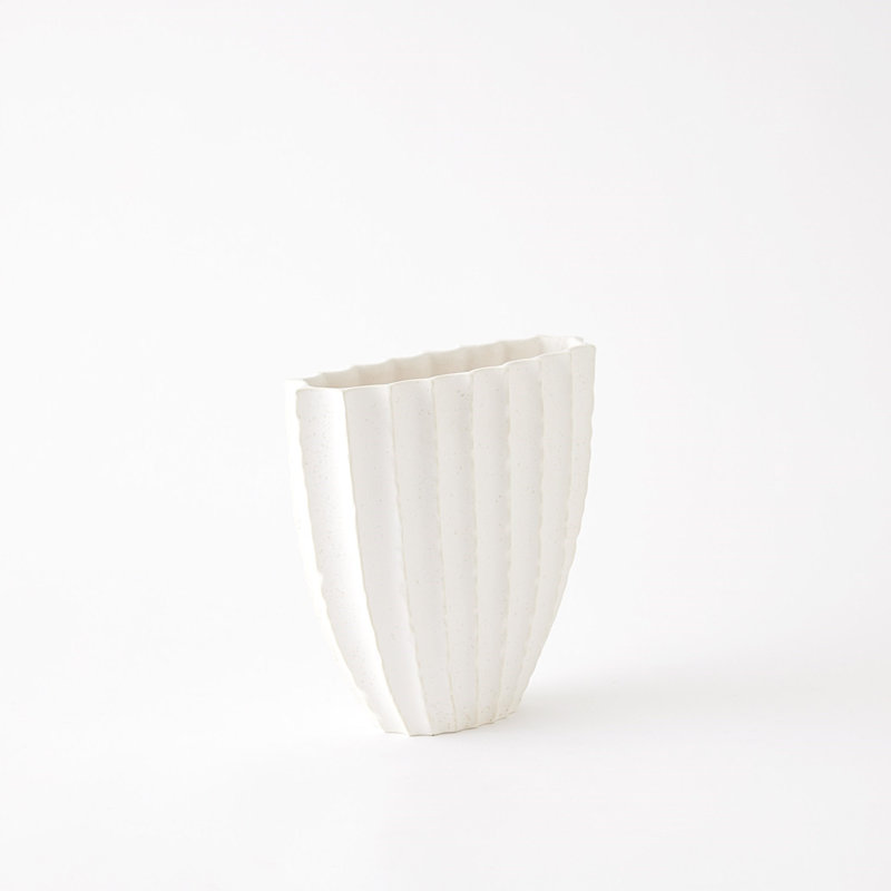 Earthenware Table Vase, 10" H x 10.63" W x 4.33" D