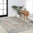Heinfried Distressed Medallion Chenille Machine-Washable Terra/Blue Rug-1269093785