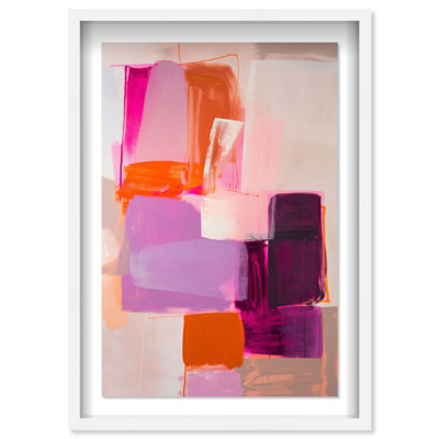 Bold Foundations I Shadowbox Abstract Print by Oliver Gal, Black Frame, 10 x 15