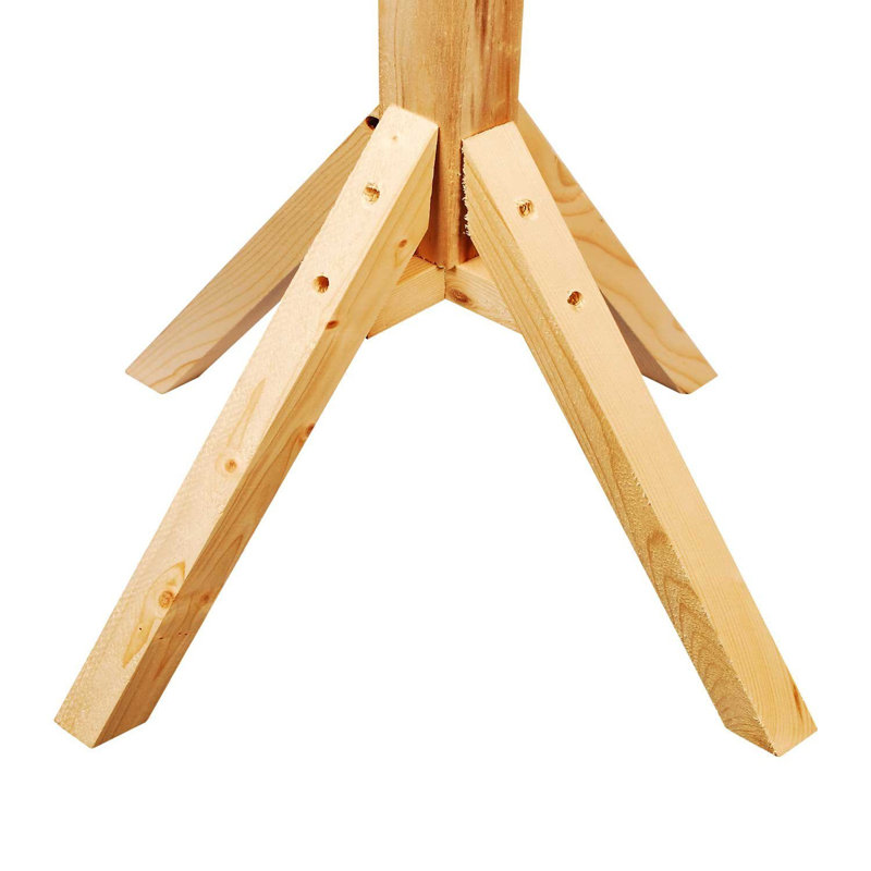 Gurley Wood Freestanding Hopper Bird Feeder