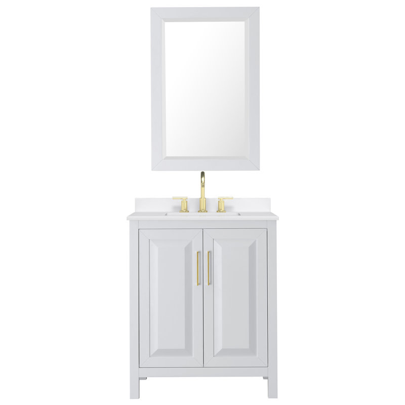 Daria 30'' W Single Vanity, Polished Chrome, Brown, Giotto Quartz