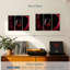 Ensemble de 3 pièces de vin rouge sur toile-2097951467
