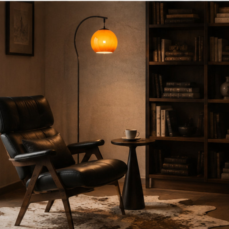 Lampe sur pied en verre Sunset